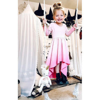 Organic Giselle Dress by Be Mi Los Angeles featuring long sleeves and an elegant ombre design.
