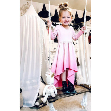 Organic Giselle Dress Long Sleeve Ombre - Be Mi Los Angeles