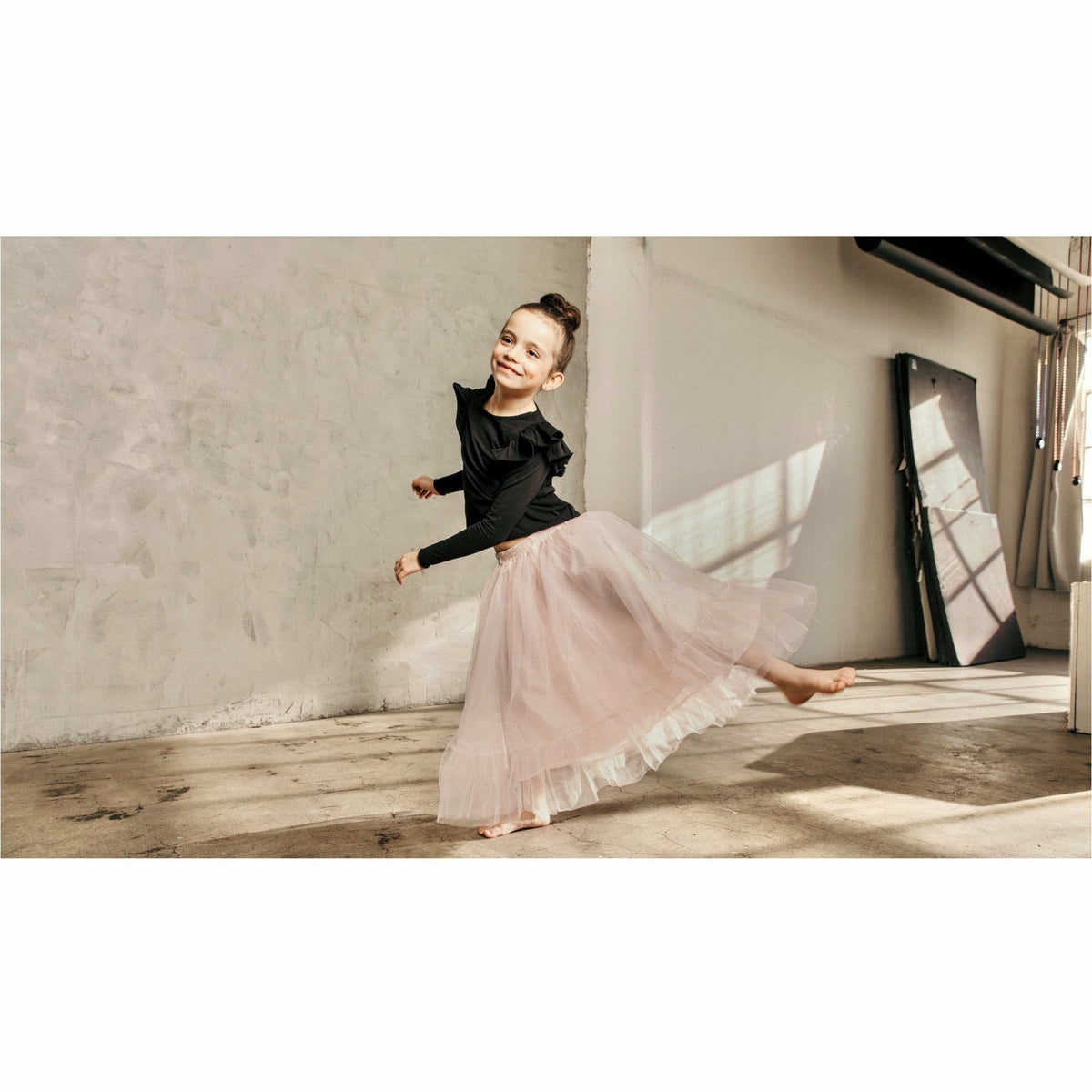 Pink Ballerina Skirt by Be Mi Los Angeles featuring a flowy, lightweight design perfect for dance or casual wear.