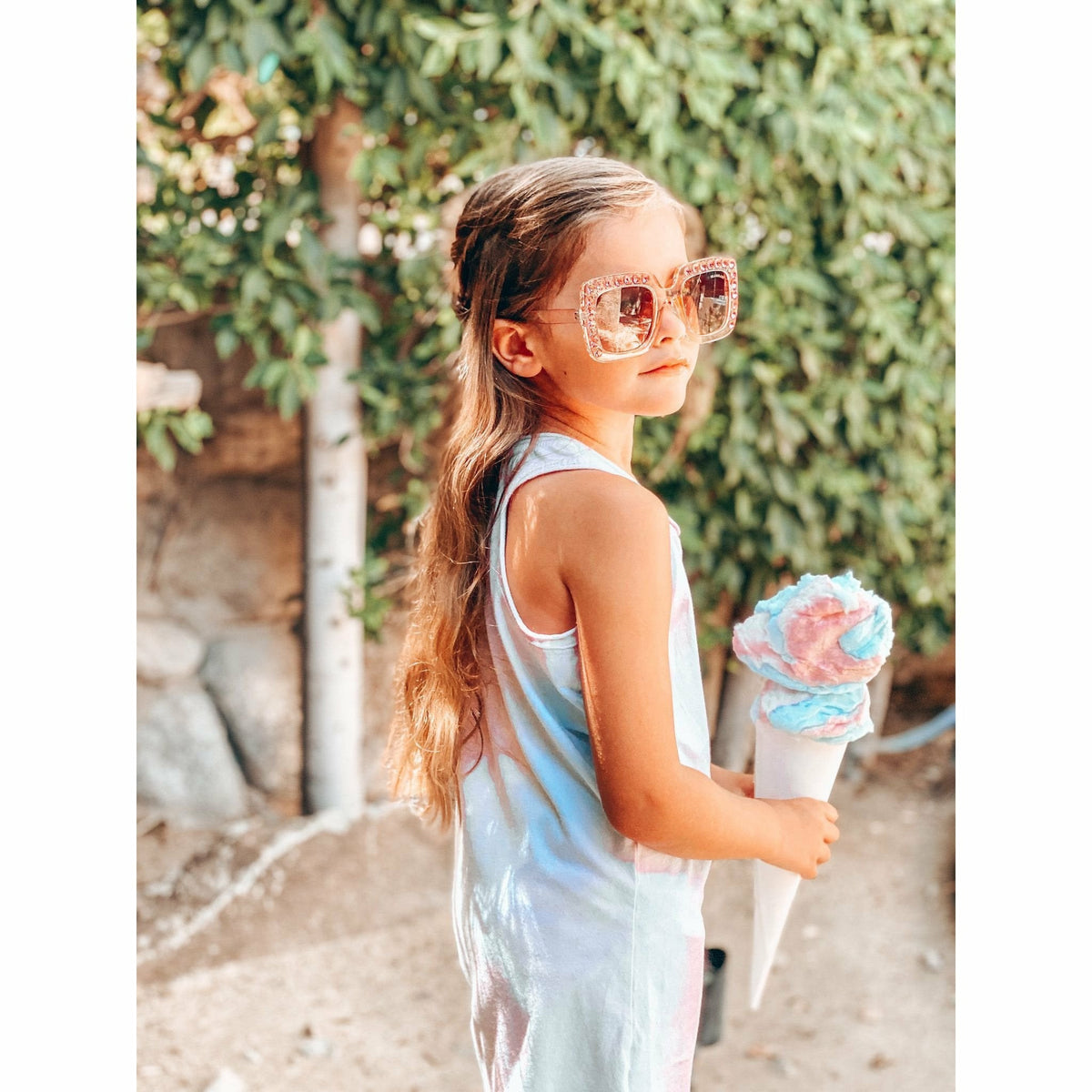 Be Mi Los Angeles Lexi Tank Dress in Cotton Candy color, lightweight casual dress with sleeveless design and flowy fabric.